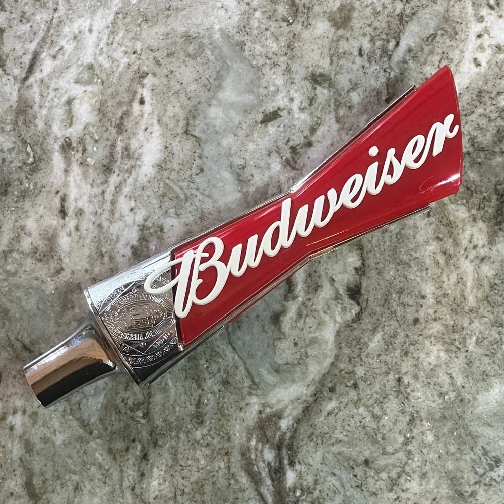 Budweiser Red and Silver Tap Handle